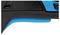 Nóż Cutter-Griff w kolorach czarnym i niebieskim z napisem 'MARTOR - MERAK - Nr 124001' oraz symbolami zablokowania i odblokowania.