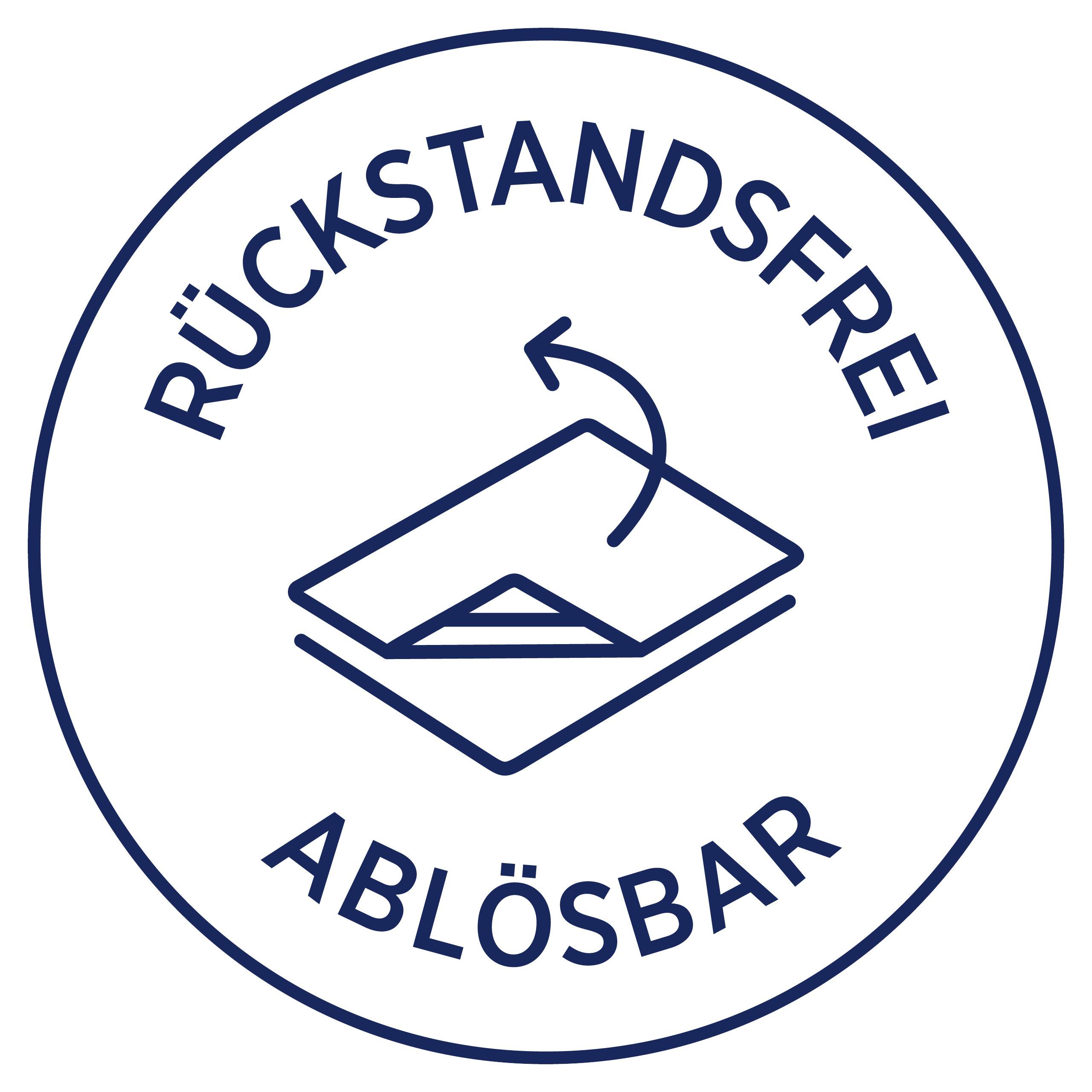 Dłoń odrywa etykietę z napisem 'Julia SMITH Marketing' od szarego materiału tekstylnego, pod spodem widnieje napis 'Całkowicie wolne od pozostałości'.