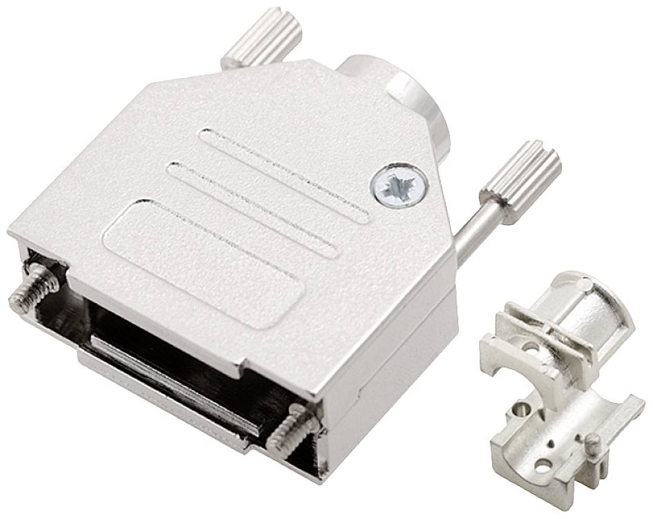 Корпус роз'єму D-SUB encitech DTZK-25-HI-K 6560-0705-03 Кількість контактів: 25 металевий 180° срібний 1 шт.