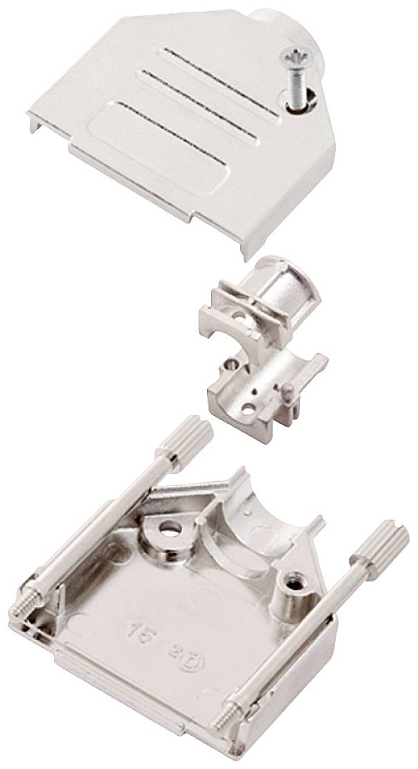 Корпус роз'єму D-SUB encitech DTZK-25-HI-K 6560-0705-03 Кількість контактів: 25 металевий 180° срібний 1 шт.