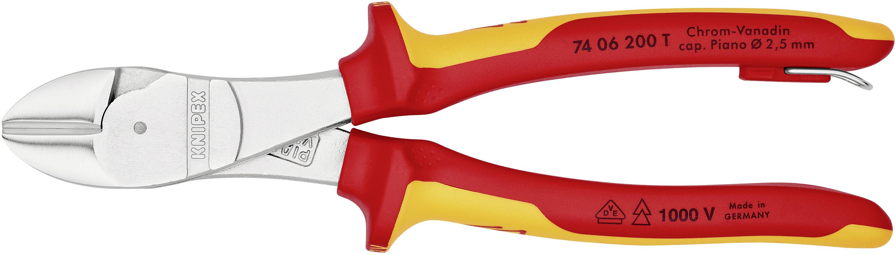 Бокорізи Knipex 74 06 200 T потужного типу 74 06 200 T, 200 мм, 64 HRC, VDE