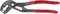Szczypce do pompy wodnej marki KNIPEX, model 85 51 180 A, z czerwonymi uchwytami. Opracowane do zacisków sprężynowych, 'Wyprodukowane w Niemczech'.