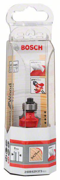 Frez Boscha w przezroczystym opakowaniu z tworzywa sztucznego. Przeznaczony do prac w obróbce drewna, z parametrami gwarantującymi precyzję i gładkość.