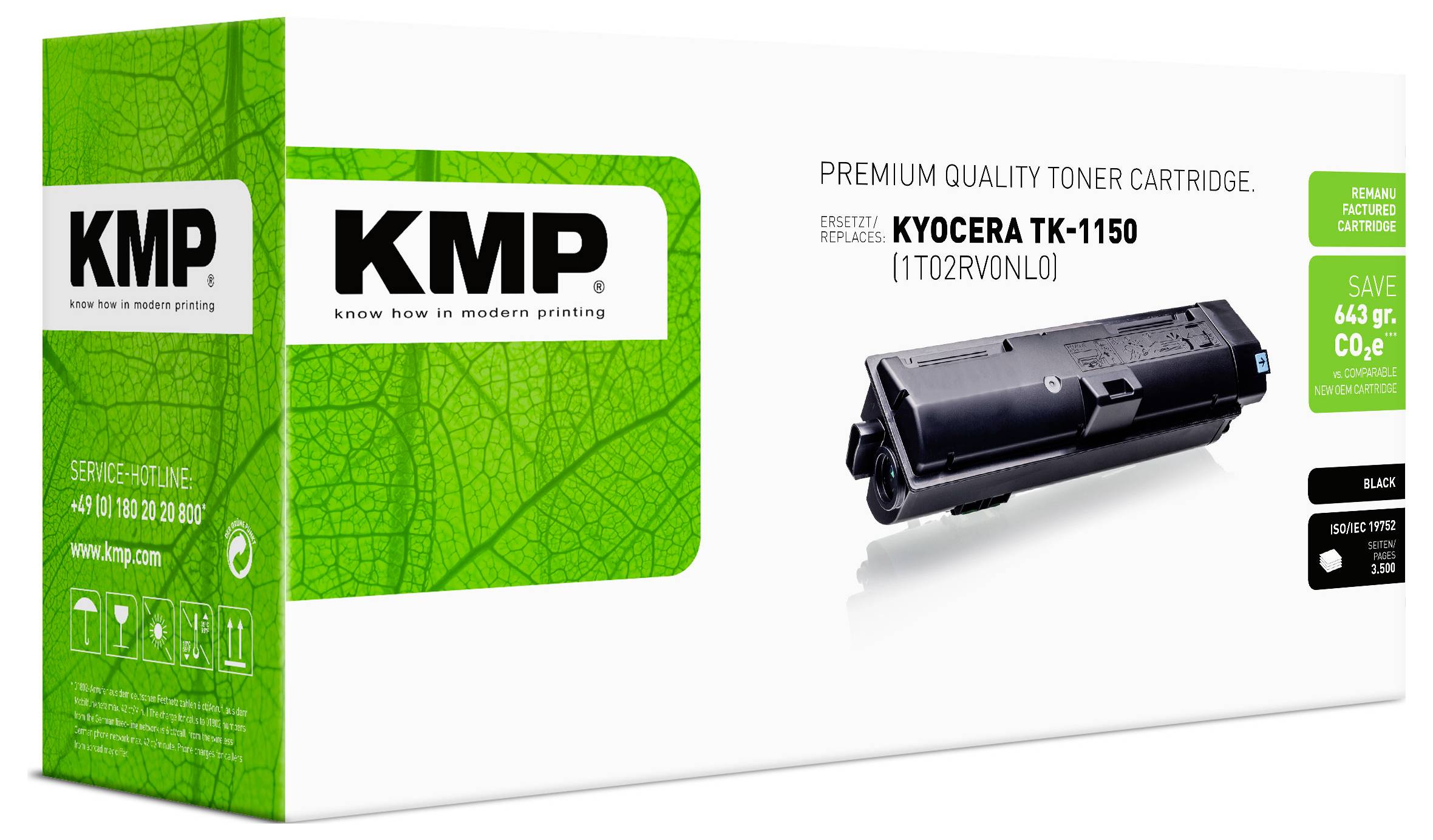 KMP Toner remplace Kyocera TK-1150 compatible noir 3500 pages K-T78 2914,0000 — Photo 3 sur 3