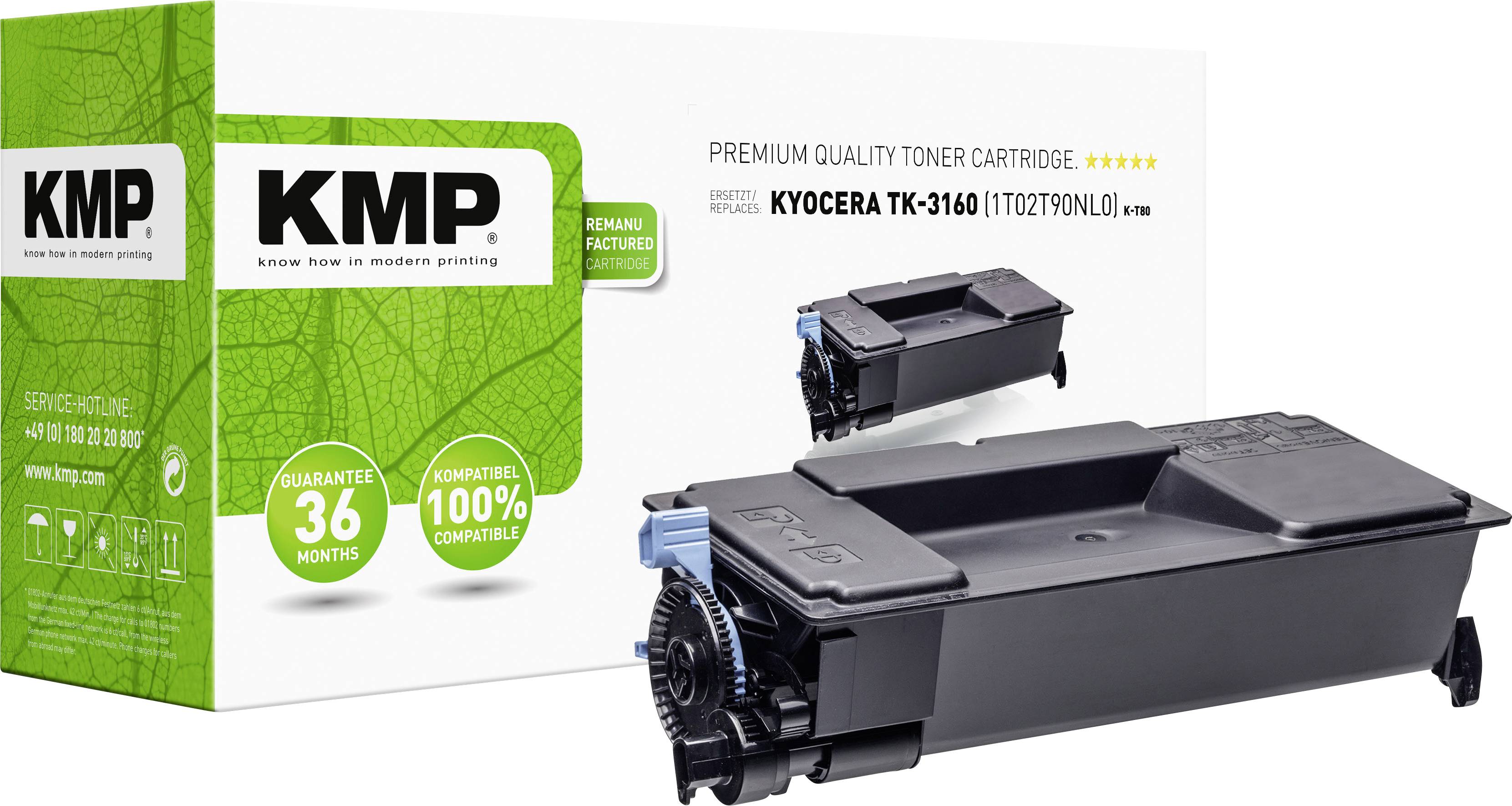 Тонер-картридж KMP Kyocera TK-3160, сумісний, чорний, 14000 сторінок, K-T80 2917.0000