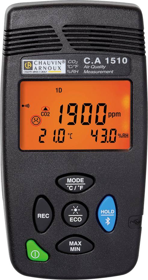 Вимірювач вуглекислого газу Chauvin Arnoux C.A 1510 чорний 0 - 5000 ppm