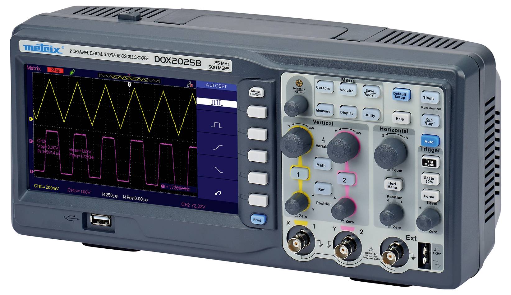 Цифровий осцилограф Metrix DOX 2025B, 20 МГц, 500 Мвиб/с