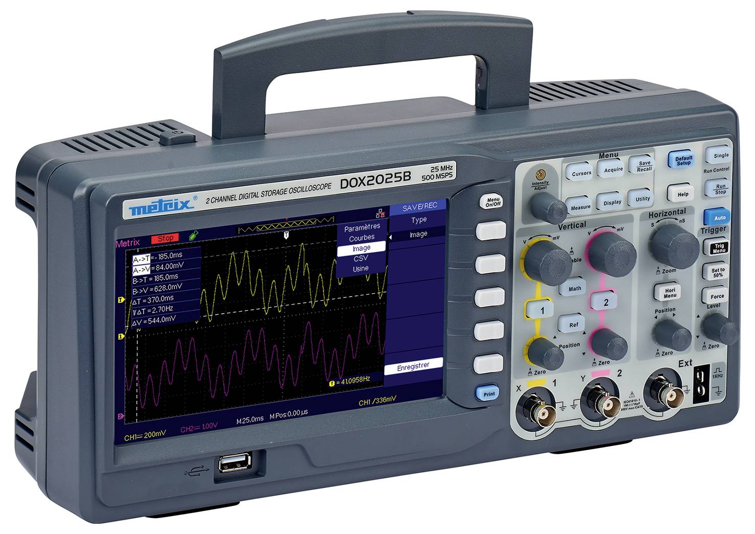 Цифровий осцилограф Metrix DOX 2025B, 20 МГц, 500 Мвиб/с