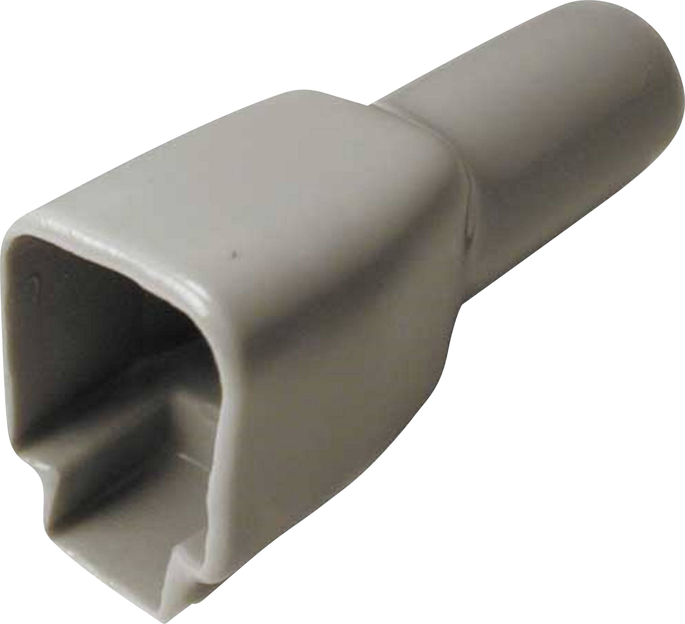 Szara nasuwka kablowa z tworzywa sztucznego, najczęściej stosowana do izolacji elektrycznej i zabezpieczania końcówek przewodów.