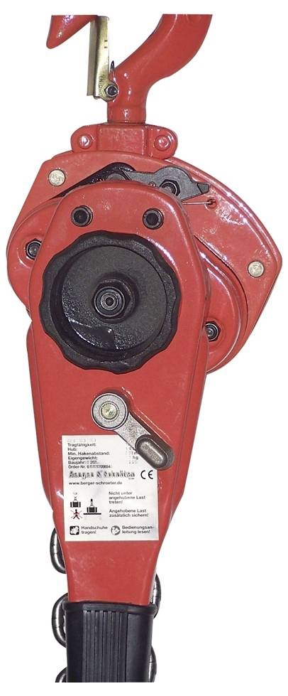 Wciągnik z podwójną grzechotką Berger & Schröter 60589 Nośność (bez rolek) 1000 kg-3