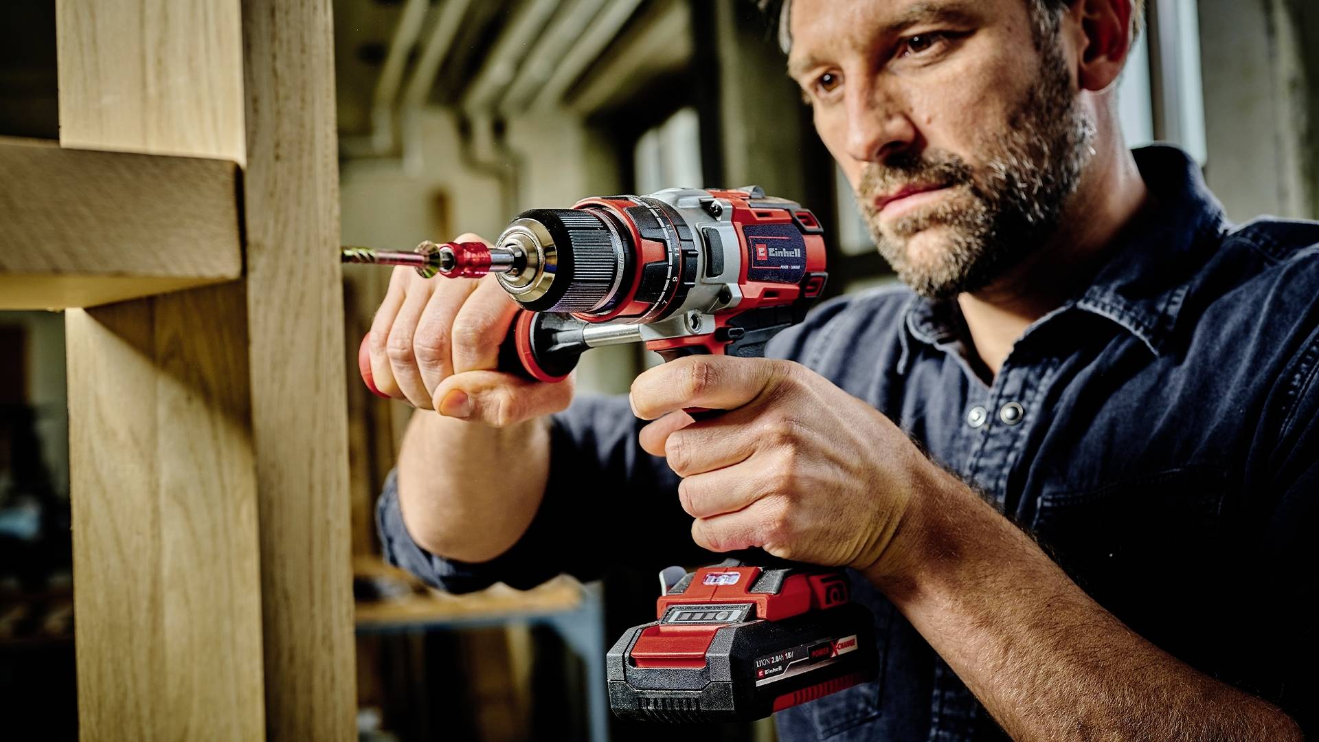 Einhell Professional TE-CD 18 Li-i BL (2x2.0Ah) 2-швидкісний акумуляторний ударний гайковерт із зарядним пристроєм, 2 акумулятори