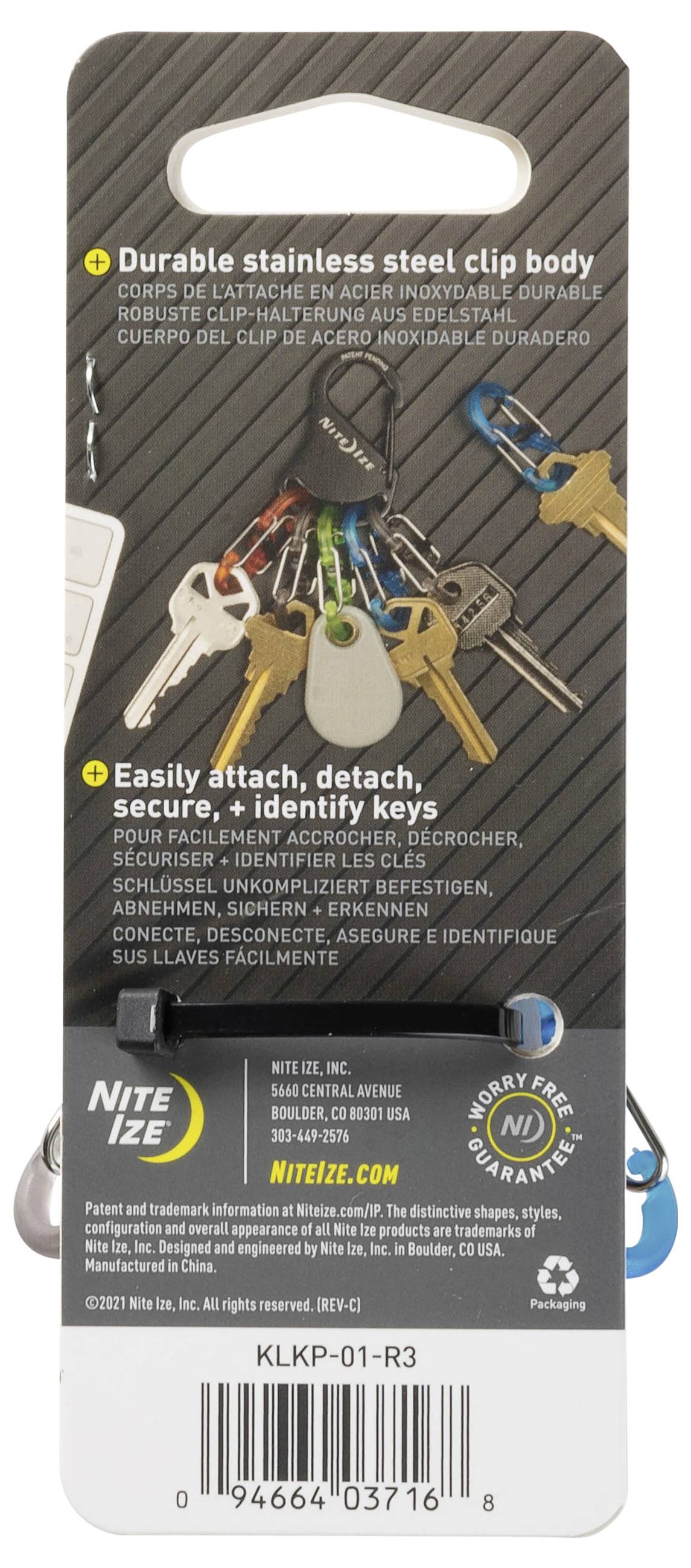 Trwały organizator kluczy z korpusem wykonanym ze stali nierdzewnej z wielokolorowymi kluczami. Umożliwia łatwe przypinanie, odpinanie oraz pewną identyfikację.