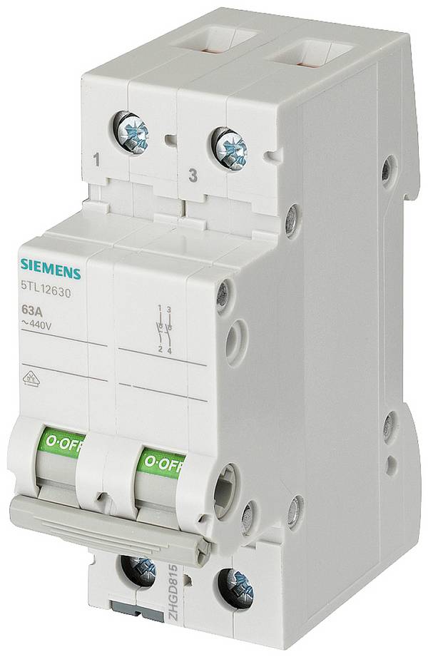Wyłącznik szary 63 A 2 NO Siemens 5TL12630