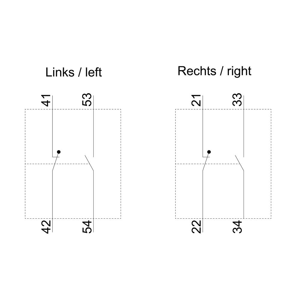 Diagram przedstawia instrukcje dotyczące przebiegu nici dla lewej i prawej strony, oznaczone numerami i liniowymi ścieżkami.
