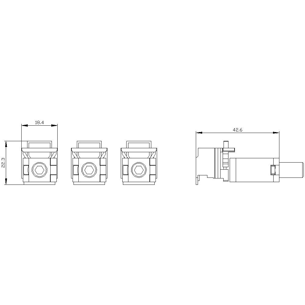 Комплектующие для автоматического выключателя Siemens 3VA9153-0JA11 (Ш x В x Г): 18,4 x 22,3 x 42,6 мм, 1 шт.