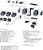 Diagram urządzeń elektrycznych i części akcesoryjnych. Przedstawia budowę, połączenia elektryczne i oznaczenia, np. szczeliny, złącza jednostki funkcjonalnej oraz różne przełączniki.