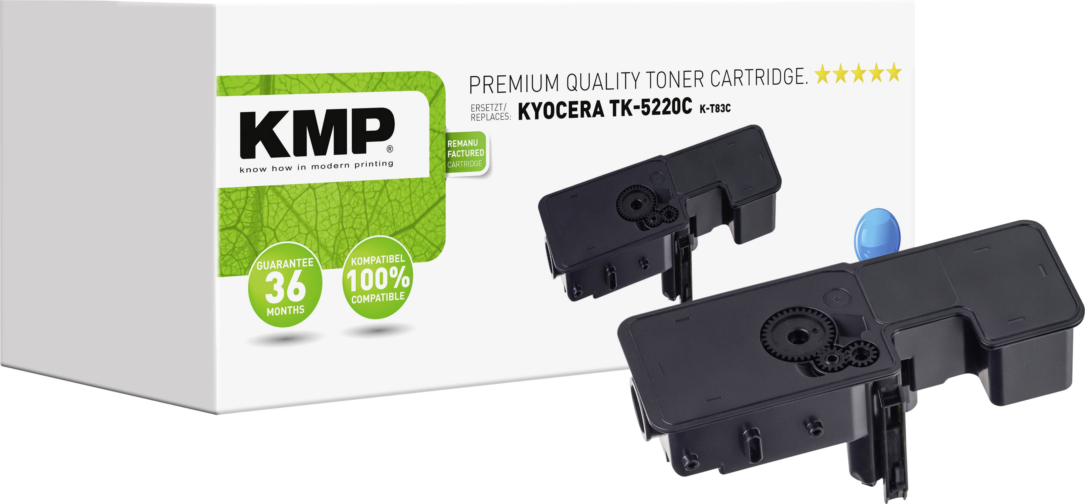 Запасний тонер KMP Kyocera TK-5220C, блакитний, 1200 сторінок, K-T83C 2911.0003