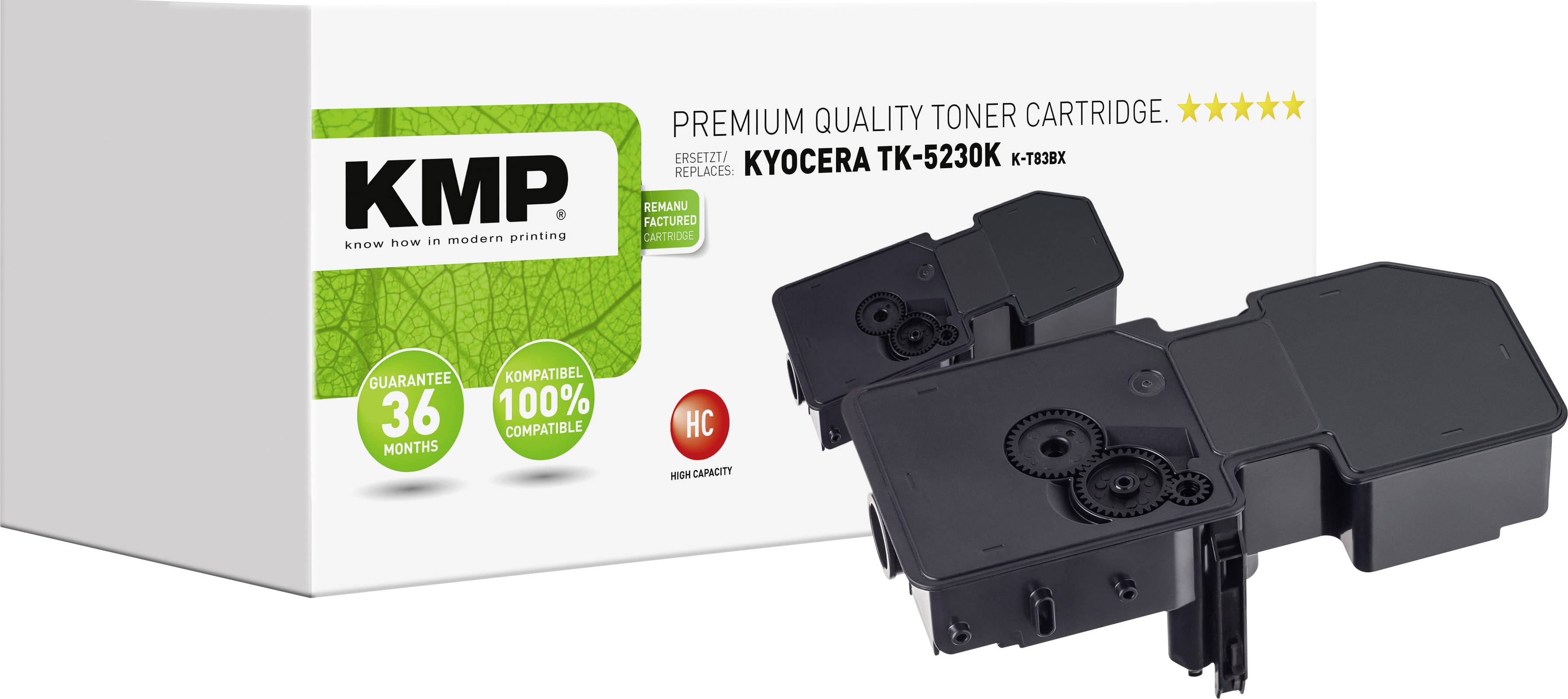 Замінний тонер KMP Kyocera TK-5230K замінний чорний 2600 сторінок K-T83BX 2911,3000