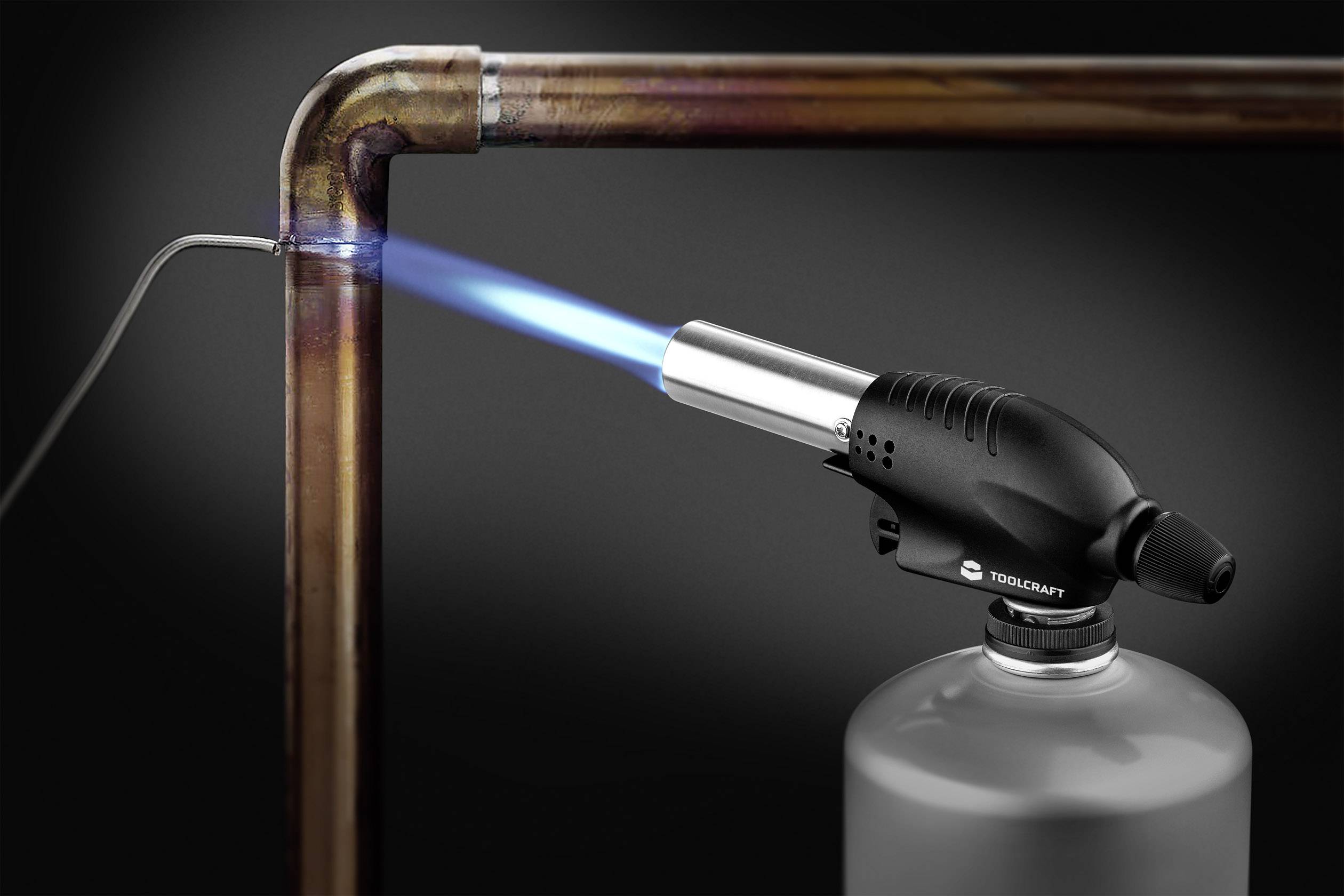Паяльна лампа TOOLCRAFT 1500 °C без газового балона 1 шт.