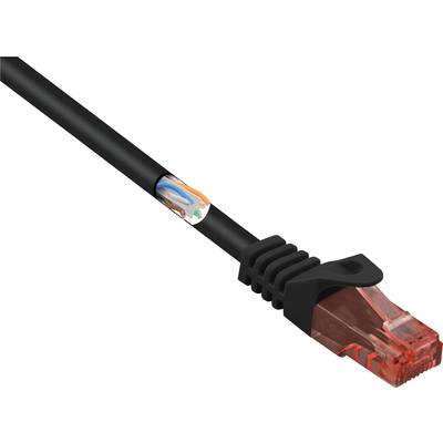 Czarny kabel Ethernet z odsłoniętą częścią, ujawniający kolorowe przewody; czerwone złącze RJ45 wskazuje na funkcjonalną łączność sieciową.