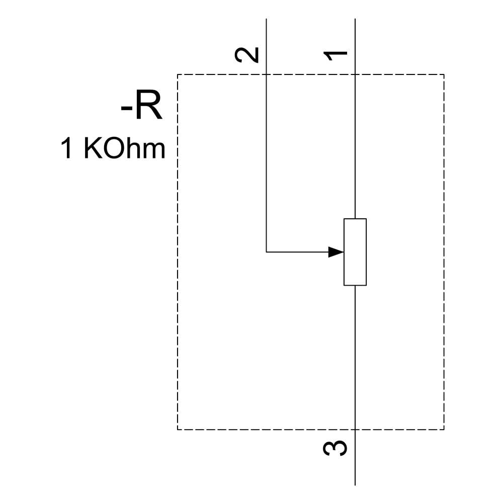 Siemens 3SU12002PQ101AA0 3SU1200-2PQ10-1AA0 Потенциометр поворотный 1 кОм 1 шт.