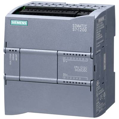 Moduł automatyzacji Siemens SIMATIC S7-1200, kompaktowa budowa, odpowiedni do przemysłowych zadań sterowania.