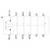 Schemat elektryczny obwodu sterowania z zaciskami A1 (+), A2 (-) oraz zaciskami: 1/L1, 3/L2, 5/L3, 2/T1, 4/T2, 6/T3, 13, 14, 21, 22.