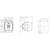 Rysunek techniczny elektrycznego styku, przedstawiający widok z przodu, z boku i z góry wraz z wymiarami i szczegółami technicznymi.