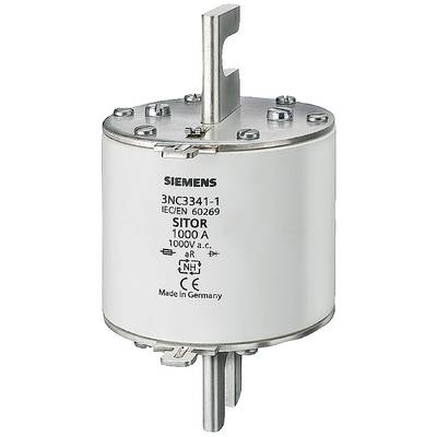Cylindryczny element elektroniczny firmy Siemens, model 3NC3341-1, o specyfikacji 1000A i 1000V AC.