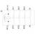 Schemat elektryczny przekaźnika z zaciskami cewki A1 i A2 oraz stykami przełączającymi 1/2, 3/4, 5/6 oraz 13/14. Linie łączą kontakty.