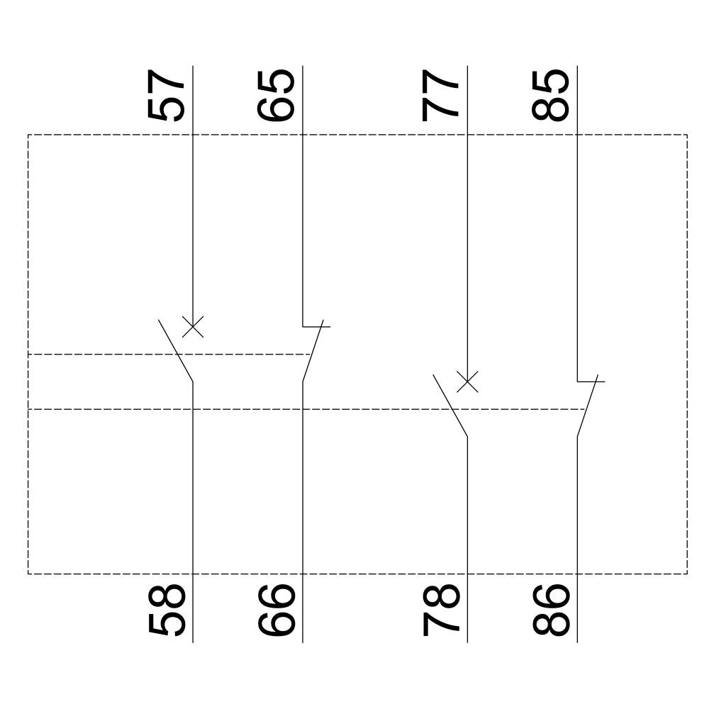 Instrukcja szycia: Wzór prostokątny o czterech pionowych wymiarach i czterech poziomych wymiarach w milimetrach.