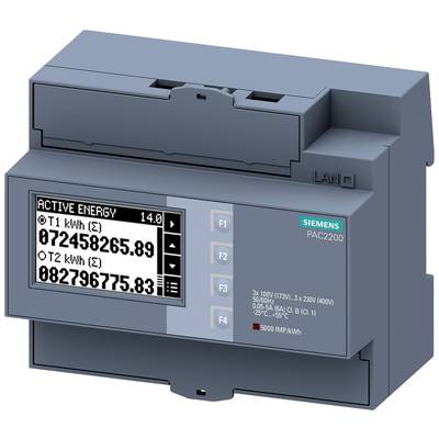 Przyrząd pomiarowy Siemens PAC2200 wskazuje aktualną energię w kWh: T1 72458265,89, T2 82796775,83.