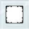 Pusty ramka przełącznika Siemens z szklą opcją, kwadratowa, prezentuje design nowoczesnego włącznika elektrycznego.