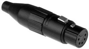 Роз'єм XLR Amphenol AC5FB чоловічий, прямий Кількість контактів: 5 Чорний 1 шт.