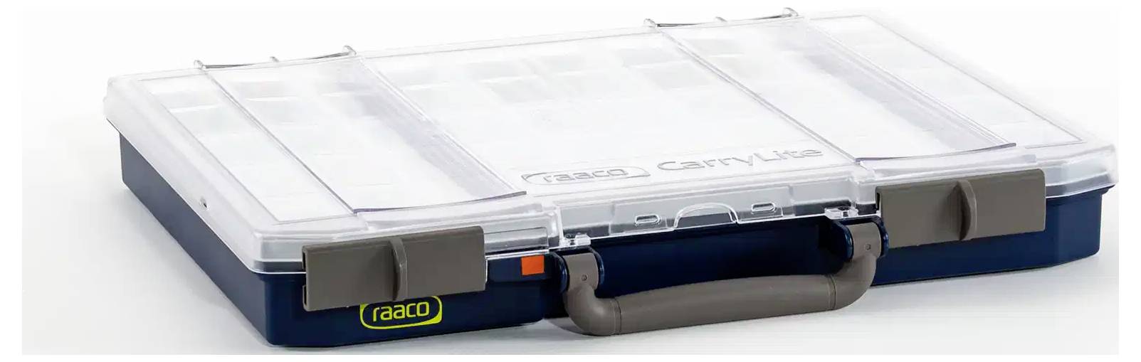 raaco CarryLite 55 5x10-25/2 DLU Walizka (S x W x G) 413 x 58 x 330 mm Ilość przegród: 25 Opis 1 szt.-2