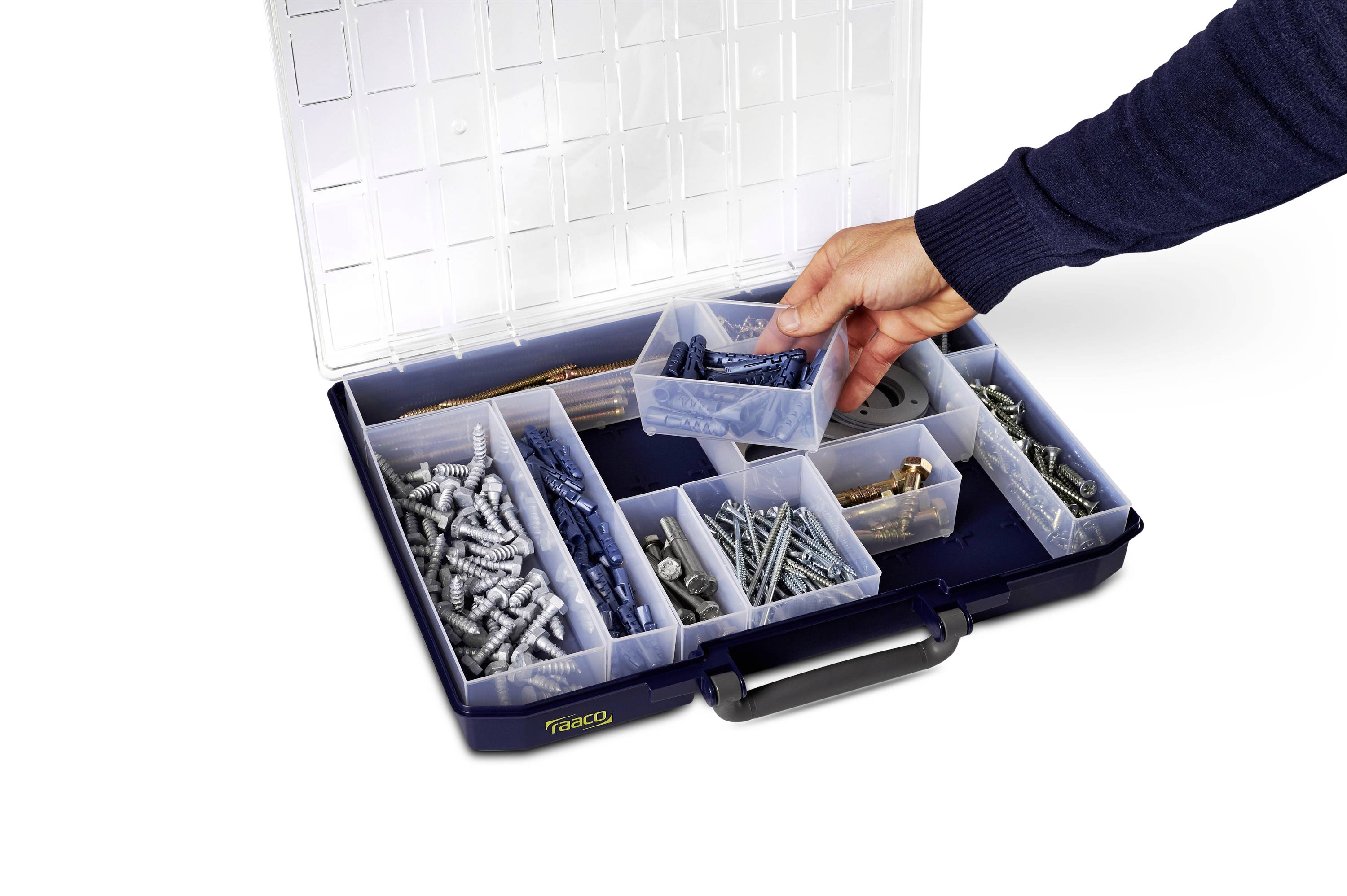 Валіза raaco CarryLite 55 5x10-50 (Ш x В x Г) 413 x 57 x 330 мм Кількість відділень: 50 Вміст 1 шт.