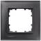 Czarny ramka przełącznika Siemens z kwadratowym otworem wewnętrznym, o prostym designie, odpowiednia do montażu naściennego w pomieszczeniach mieszkalnych.