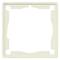 Ramka na włącznik światła lub gniazdko elektryczne w kształcie prostokąta, w kolorze kremowym, z zaokrąglonymi narożnikami.