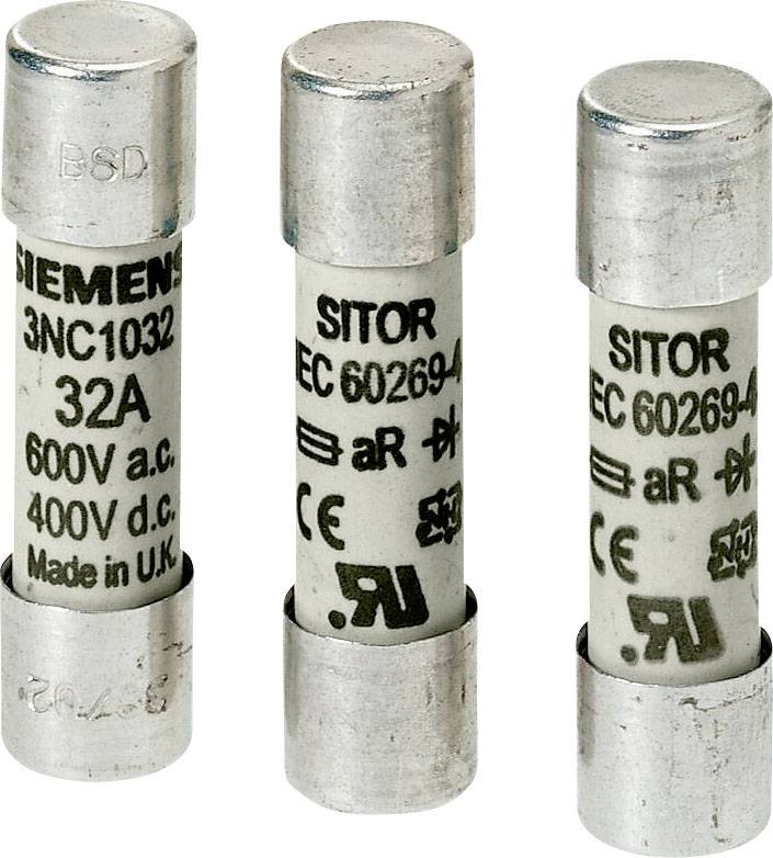 Siemens 3NC1010 Wkładka bezpiecznika cylindrycznego Kompatybilne bezpieczniki 10,3 x 38 mm 10 A 600 V 1 szt.