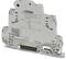 Szary element szyny DIN firmy Phoenix Contact z oznaczeniami technicznymi i kodem QR. Model TTC-6-TD-5-D-24DC-UT-I, 32V DC, 10A.