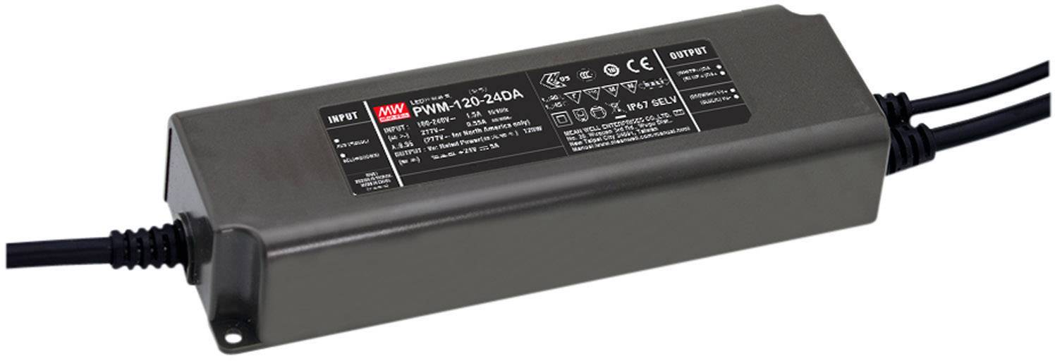 MEAN WELL PWM-120-12DA Драйвер для світлодіодів постійної напруги 120 Вт 10 A 12 В/DC, димер Dali, встановлення у вибухонебезпечни