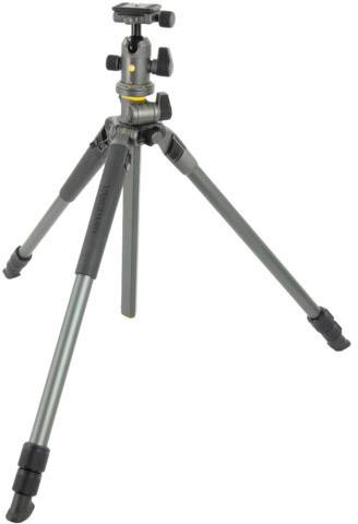 Statyw aluminiowy z wysuwanymi nogami i głowicą kulową do fotografowania. Odpowiedni do fotografii i nagrań wideo.