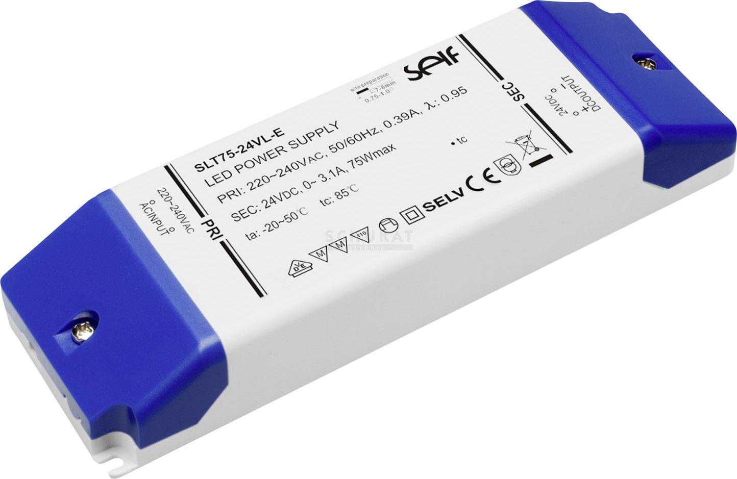 Self Electronics SLD120-24VL-E Драйвер для світлодіодів постійної напруги 120 Вт 5 A 24 В/DC, димер, захист від перевантаження, за