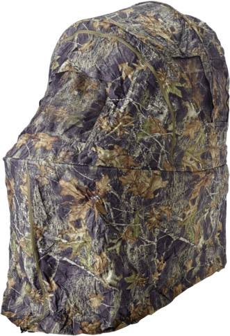 Namiot maskujący w leśnym wzorze maskującym, zaprojektowany do polowania. Zapewnia dyskretne maskowanie w zalesionym terenie.