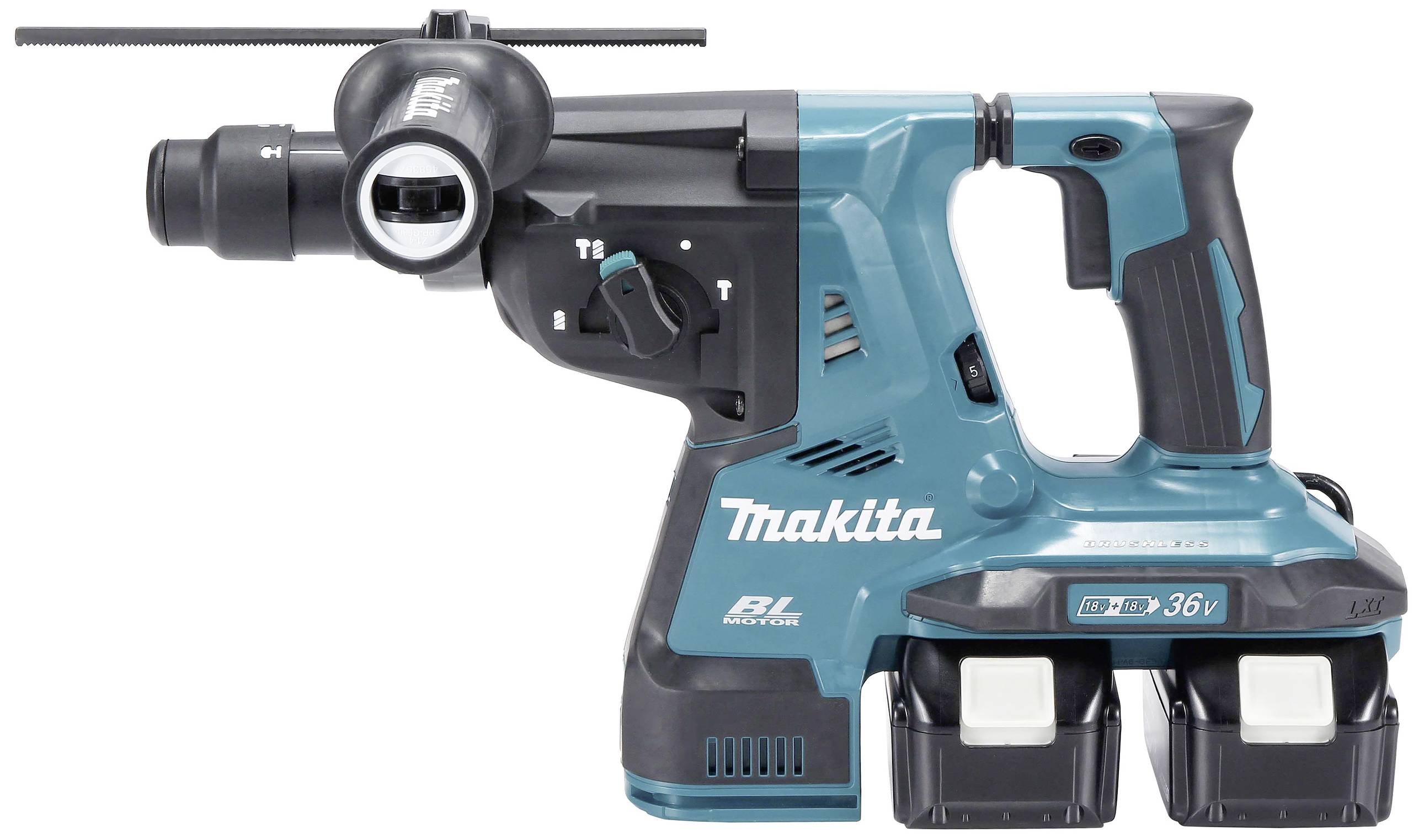 Makita DHR283ZJU SDS-Plus-Багатофункціональний перфоратор акумуляторний 18 В без акумулятора, без зарядного пристрою