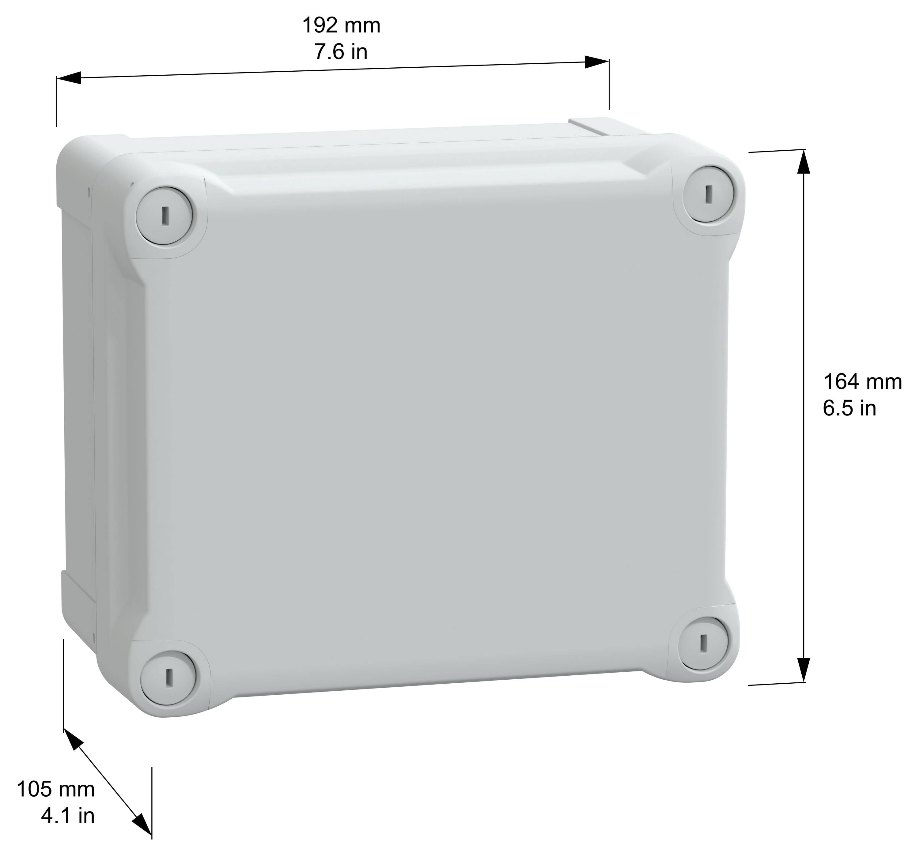 Schneider Electric PanelSeT TBS NSYTBS191610H Obudowa ścienna 164 x 193 x 105 ABS szaro-biały (ral 7035) 1 szt.-7