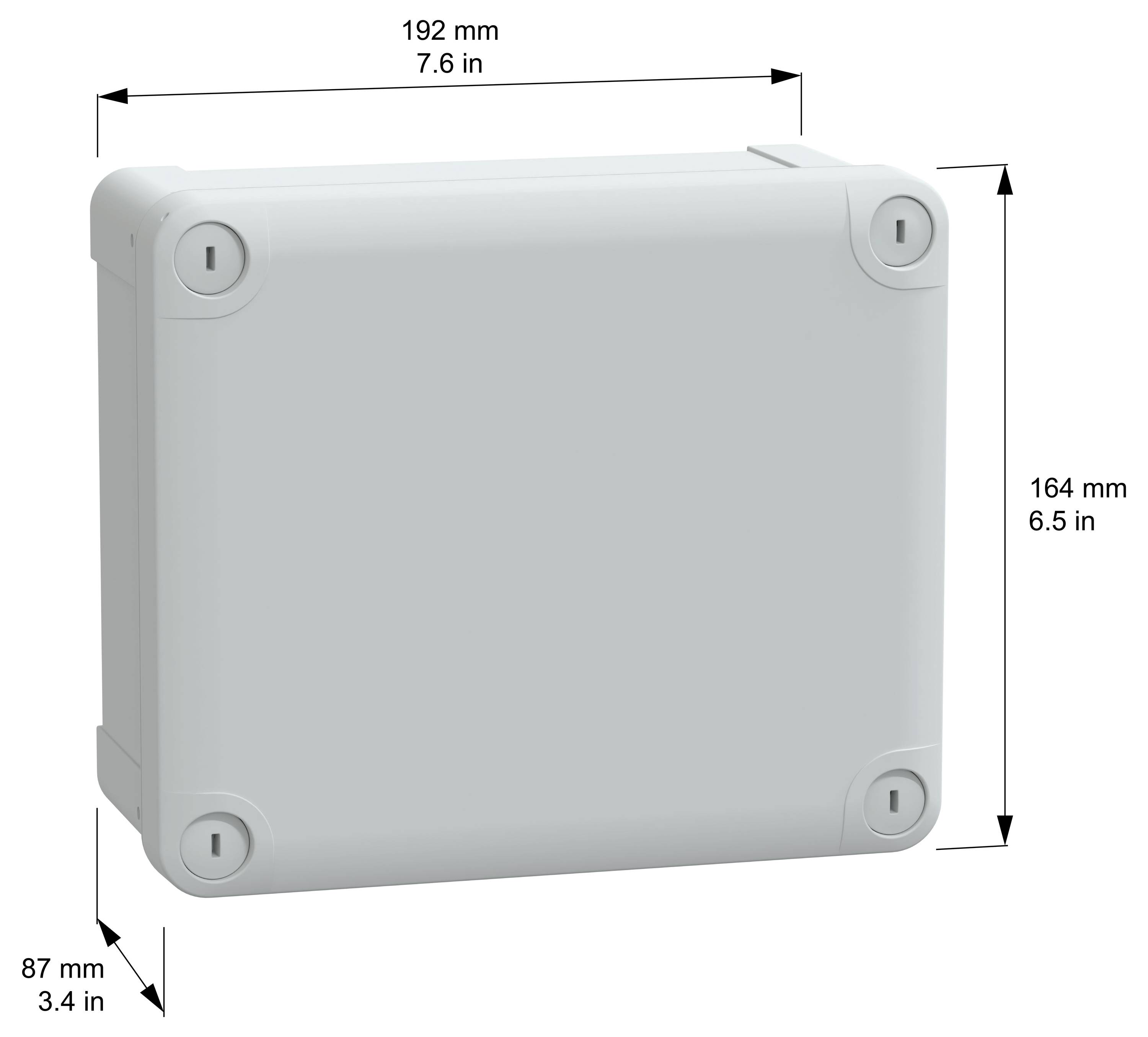 Schneider Electric PanelSeT TBS NSYTBS19168 Obudowa ścienna 164 x 192 x 87 ABS szaro-biały (ral 7035) 1 szt.-4