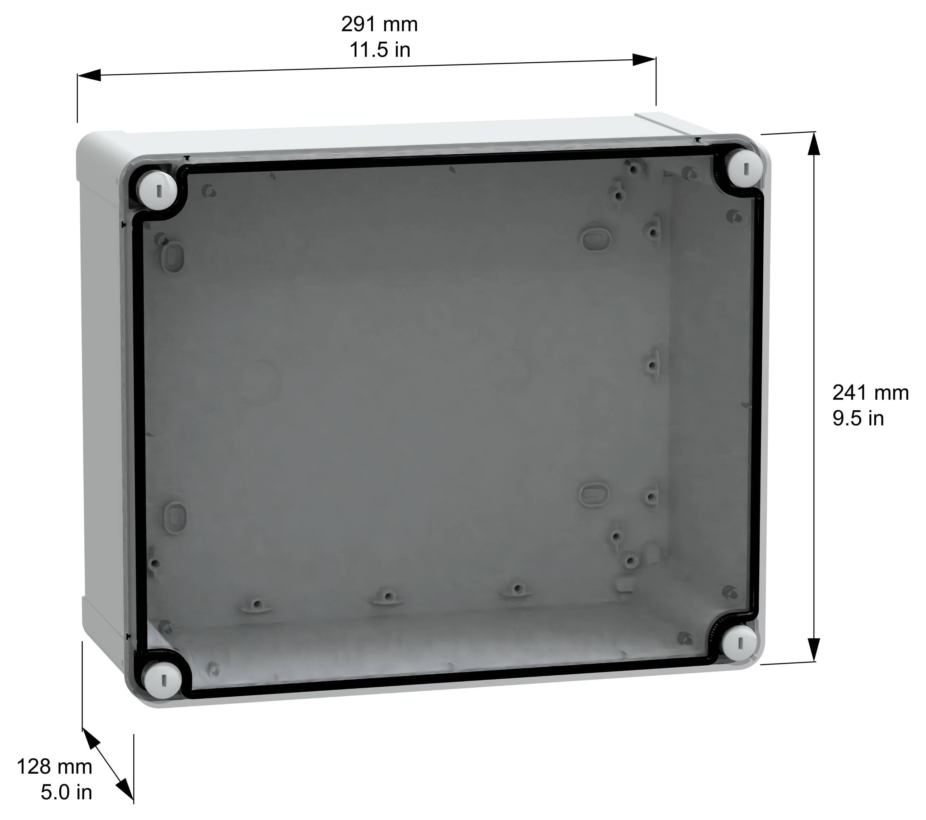 Schneider Electric PanelSeT TBS NSYTBS292412T Obudowa ścienna 241 x 291 x 128 ABS szaro-biały (ral 7035) 1 szt.-6
