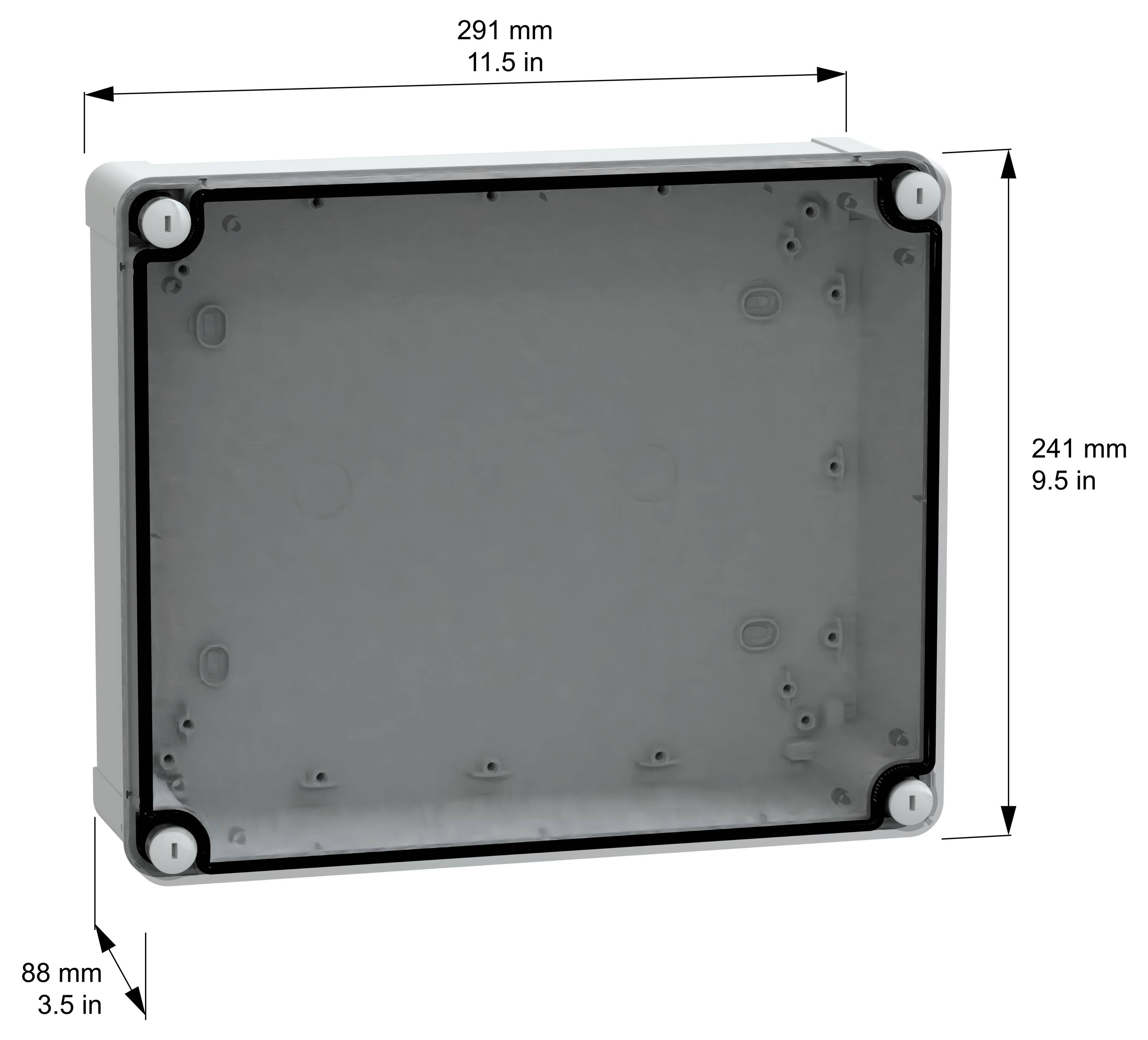 Schneider Electric PanelSeT TBS NSYTBS29248T Obudowa ścienna 241 x 291 x 88 ABS szaro-biały (ral 7035) 1 szt.-6