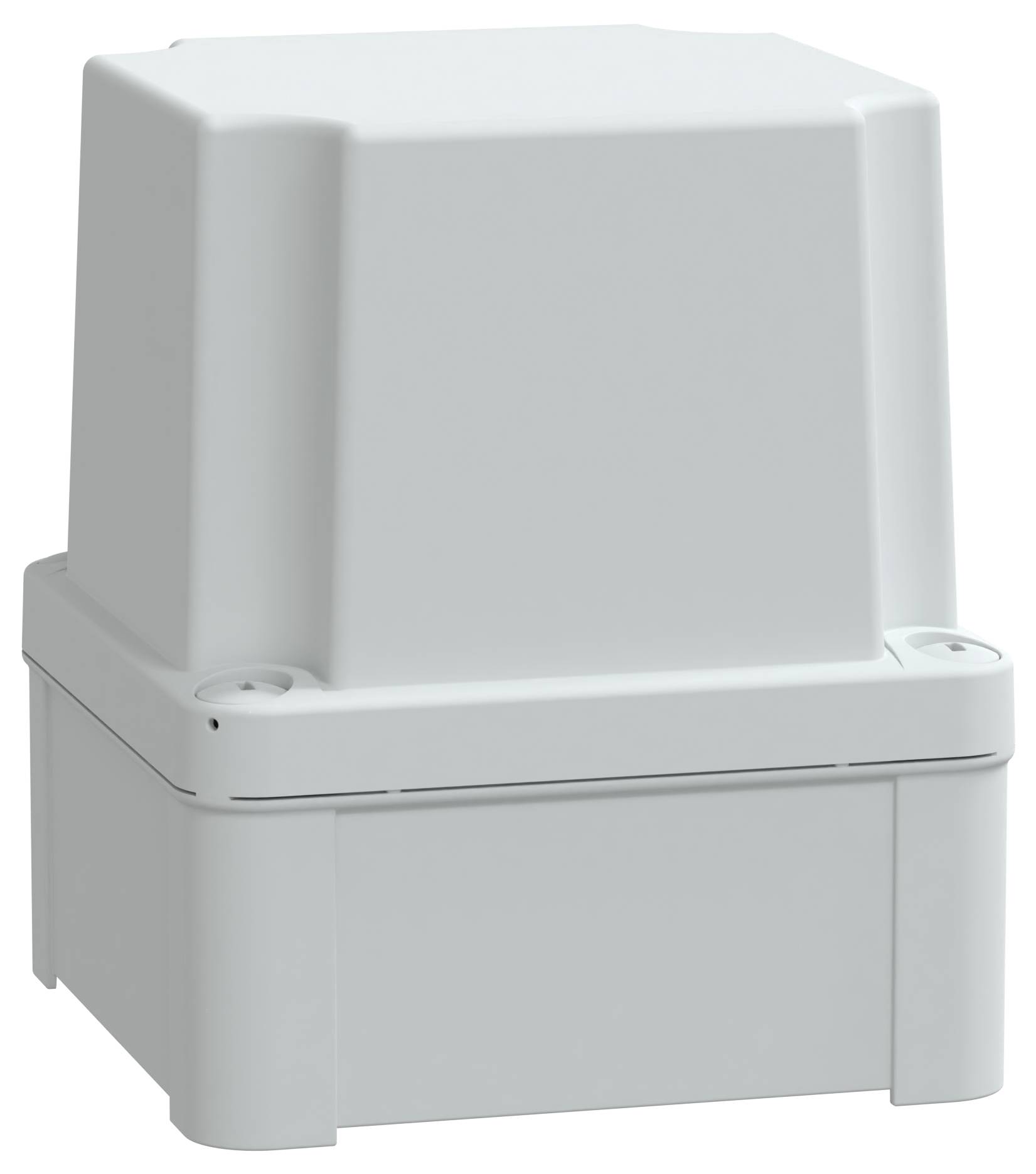 Białe, prostokątne osłona ochronne, prawdopodobnie przeznaczone dla sprzętu elektronicznego lub elektrycznego, przedstawione na jednolitym tle.